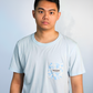 Baby Blue 100% Cotton Heavyweight Pocket Tee