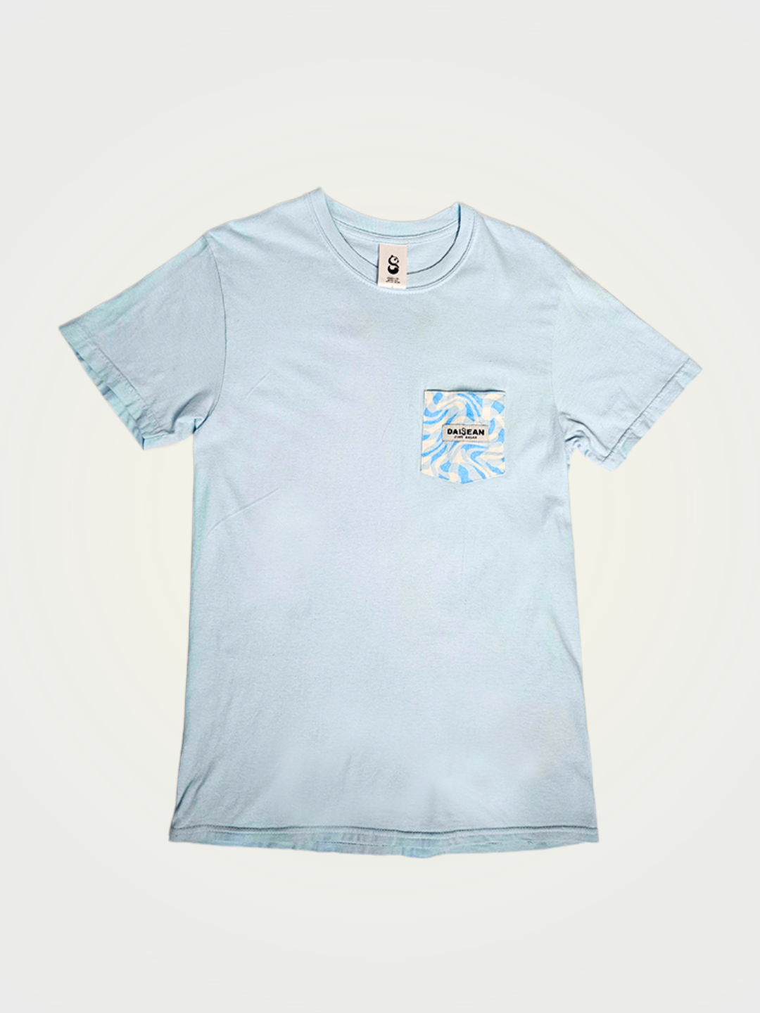 Baby Blue 100% Cotton Heavyweight Pocket Tee